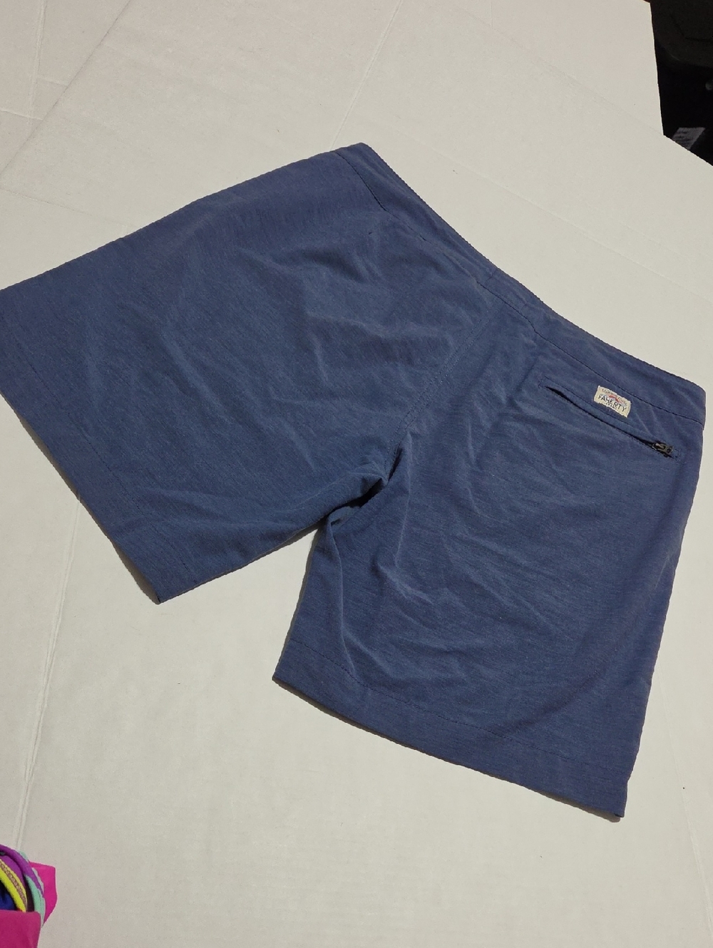 Faherty Navy Blue Flat Front Men’s Shorts